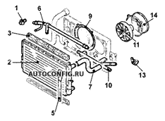 Двигатель / Система охлаждения Audi A8, схема узла
