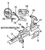 Панель приборов Audi TT, схема узла
