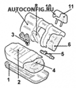 схема узла от Каталог запчастей Audi A4, сиденья A4 1.8 t #2