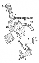 схема узла от Каталог запчастей Audi A4, двигатель / система охлаждения A4 3.0 #4