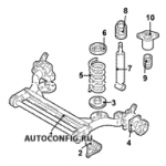 схема узла от Каталог запчастей Audi A6, ходовая часть A6 2.0 #6