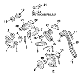 Двигатель / Система охлаждения BMW 3-я серия (e46), схема узла