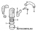 схема узла от Каталог запчастей Hyundai H100, двигатель / система охлаждения H100 Verglast #5