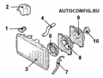 схема узла от Каталог запчастей Hyundai Accent, двигатель / система охлаждения Accent 1.4 GL Automatic #5