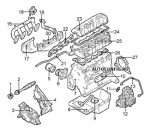 схема узла от Каталог запчастей Hyundai Galloper, двигатель / система охлаждения Galloper 3.0 V6 Exceed #3