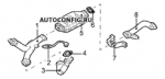 схема узла от Каталог запчастей Hyundai Galloper, система выпуска газа / топливная система Galloper 3.0 V6 Exceed #4