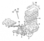 схема узла от Каталог запчастей Hyundai H1, двигатель / система охлаждения H1 Starex 2.5 TD #3