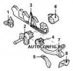схема узла от Каталог запчастей Hyundai Pony, двигатель / система охлаждения Pony 1.5 LS #1