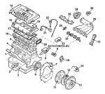 схема узла от Каталог запчастей Hyundai Matrix, двигатель / система охлаждения Matrix 1.6 GLS #2