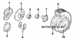 схема узла от Каталог запчастей Hyundai Accent, ходовая часть Accent 1.5I GLS #3
