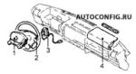 схема узла от Каталог запчастей Rover Discovery, панель приборов Discovery TD5 XS #3