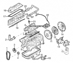 схема узла от Каталог запчастей Rover Discovery, двигатель / система охлаждения Discovery Td5 E #1