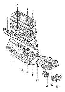 Двигатель / Система охлаждения Mitsubishi Space Wagon, схема узла