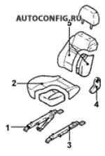схема узла от Каталог запчастей Mitsubishi L200, сиденья Pick Up 4x4 #2